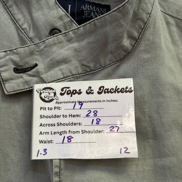 Armani Jeans Men’s Linen Blazer Jacket EU 48 US Small Gray Casual AJ 81 - Picture 15 of 16